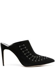 Manolo Blahnik Dobre 105mm suede mules - Schwarz