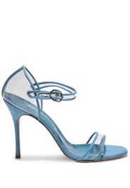 Manolo Blahnik Ferson 105mm leather sandals - Blau