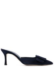 Manolo Blahnik Maysale 80mm suede mules - Blau