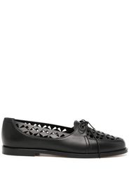 Manolo Blahnik Loafer mit Cut-Outs - Schwarz