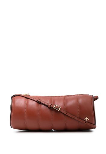 Manu Atelier Cylinder ribbed shoulder bag - Rot