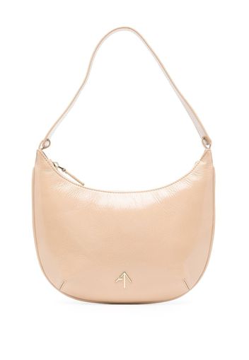 Manu Atelier patent calf-leather bag - Nude