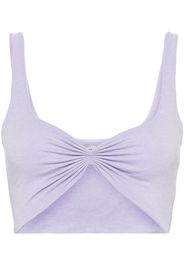 MANURI Gerafftes Cropped-Top - Violett
