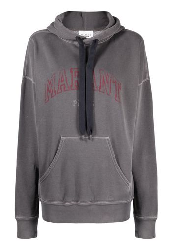 MARANT ÉTOILE Mansel logo-print hoodie - Grau