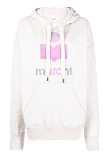 MARANT ÉTOILE Mansel logo-print hoodie - Nude