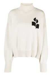 MARANT ÉTOILE Rollkragenpullover mit Intarsien-Logo - Grau