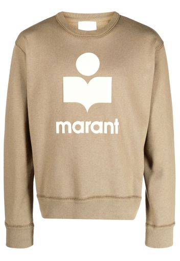 MARANT logo-print ribbed sweatshirt - Grün