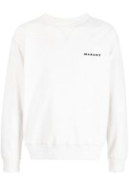 MARANT embroidered-logo crew-neck sweatshirt - Nude