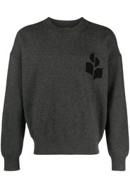 MARANT Pullover mit Intarsien-Logo - Grau