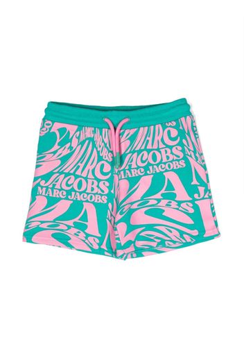 Marc Jacobs Kids Shorts mit Logo-Print - Grün