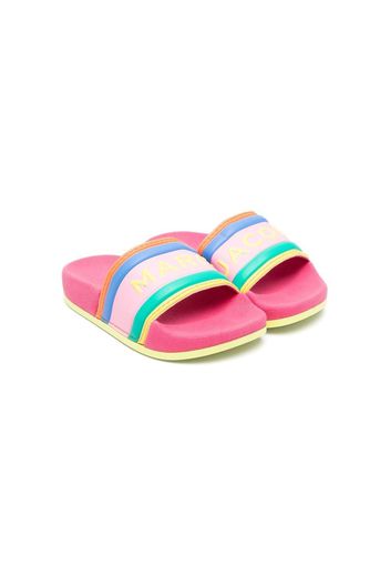 Marc Jacobs Kids rainbow rubber-sole slides - Rosa