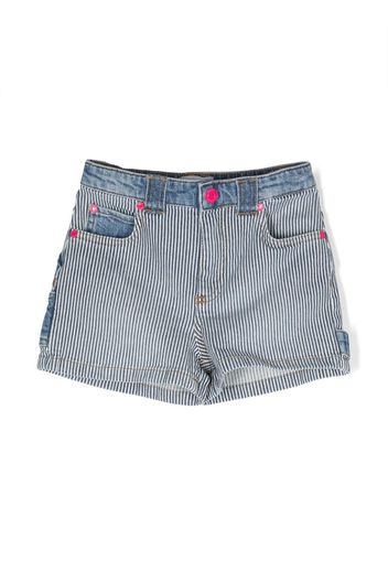 Marc Jacobs Kids striped denim shorts - Blau