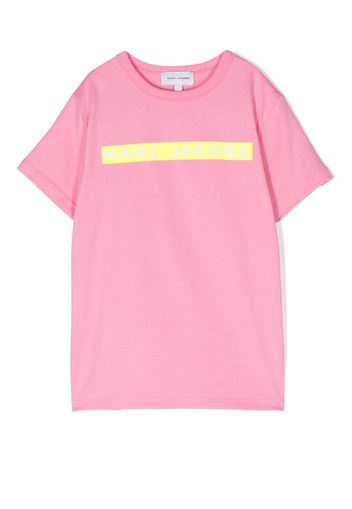 Marc Jacobs Kids logo print cotton T-shirt - Rosa