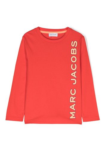 Marc Jacobs Kids Langarmshirt mit Logo-Print - Rot