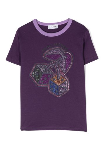 Marc Jacobs Kids T-Shirt mit Strass - Violett