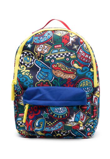 Marc Jacobs Kids graphic-print backpack - Blau