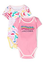 Marc Jacobs Kids logo-print babygrow set - Rosa