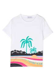Marc Jacobs Kids landscape-print round-neck T-shirt - Weiß