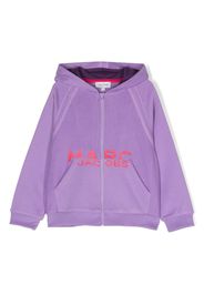 Marc Jacobs Kids logo-print zip-up hoodie - Violett