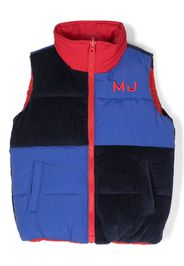 Marc Jacobs Kids colour-block padded gilet - Blau