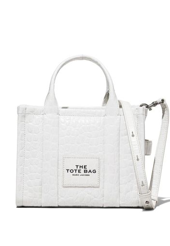 Marc Jacobs The Croc-embossed mini leather tote bag - Weiß