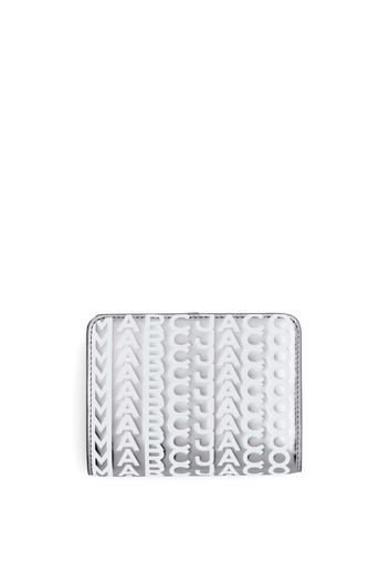 Marc Jacobs The Mini Compact logo-print wallet - Silber