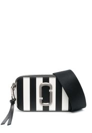 Marc Jacobs The Snapshot striped crossbody bag - Schwarz