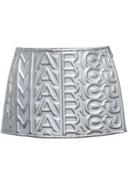 Marc Jacobs logo-embossed metallic-finish miniskirt - Silber