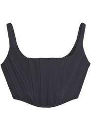 Marc Jacobs leather corset-style cropped top - Schwarz