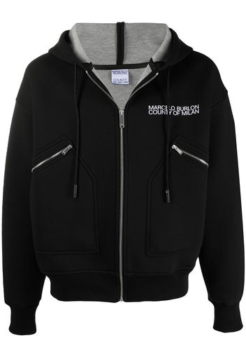 Marcelo Burlon County of Milan Bomberjacke mit Kapuze - Schwarz