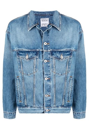 Marcelo Burlon County of Milan Klassische Jeansjacke - Blau