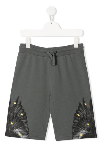 Marcelo Burlon County Of Milan Kids Joggingshorts mit grafischem Print - Grau