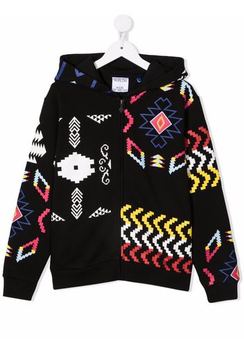 Marcelo Burlon County Of Milan Kids Hoodie mit Print - Schwarz