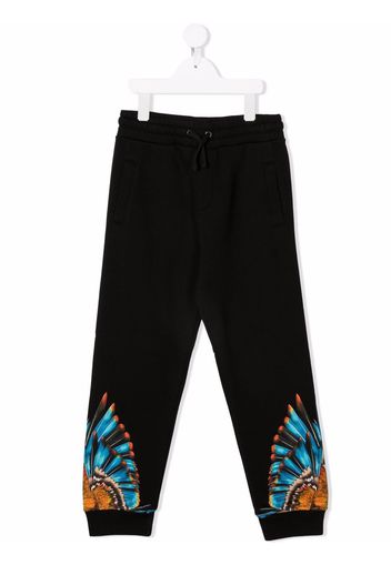 Marcelo Burlon County Of Milan Kids Jogginghose mit Flügel-Print - Schwarz