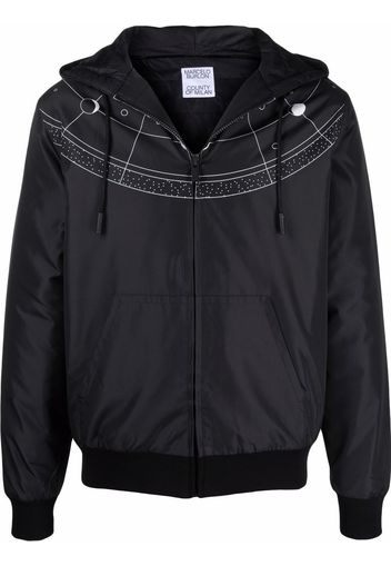 Marcelo Burlon County of Milan SEMI CIRCLE NYLON PAD HOODDIE BLACK WHIT - Schwarz