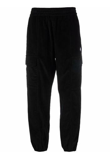 Marcelo Burlon County of Milan CROSS CORDUROY RELAX JOGGING BLACK WHITE - Schwarz