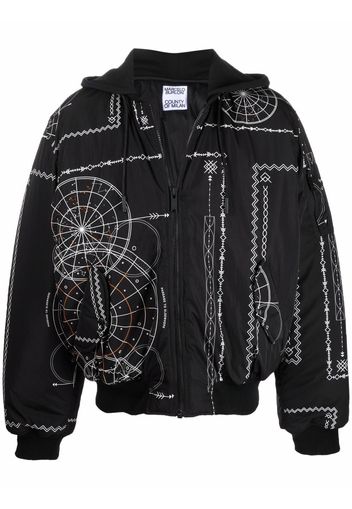 Marcelo Burlon County of Milan Bomberjacke mit Sternbild-Print - Schwarz