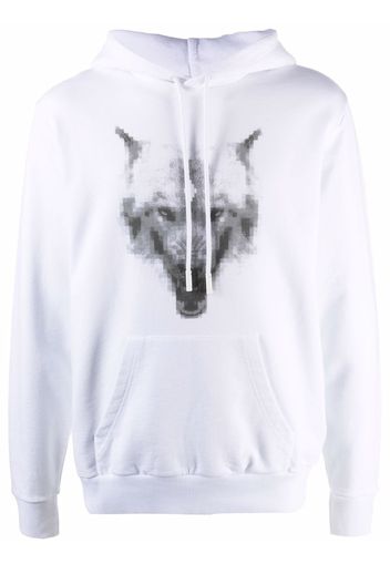 Marcelo Burlon County of Milan Hoodie mit Wolfs-Print - Weiß