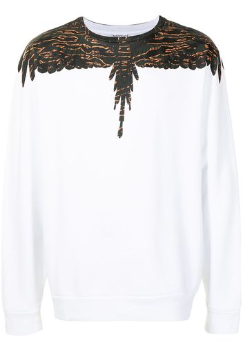 Marcelo Burlon County of Milan Langarmshirt mit Flügel-Print - Weiß