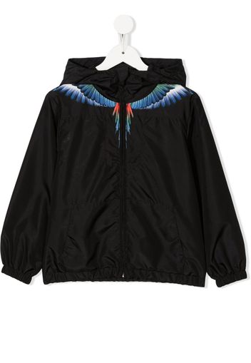 Marcelo Burlon County Of Milan Kids MULTICOLOR WINGS WINDBREAKER BLACK MULTI - Schwarz