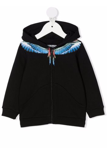 Marcelo Burlon County Of Milan Kids NB1_MULTICOLOR WINGS FULL-ZIP BLACK MULT - Schwarz