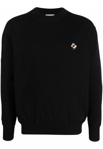 Marcelo Burlon County of Milan COLOUR CROSS KNIT BASIC CREW BLACK MULTI - Schwarz