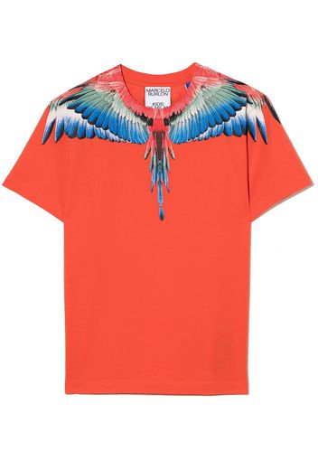 Marcelo Burlon County Of Milan Kids T-Shirt mit Flügel-Print - Rot