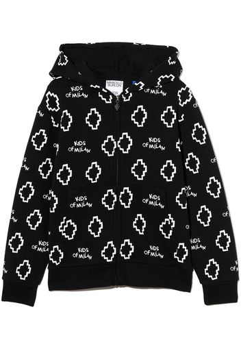 Marcelo Burlon County Of Milan Kids Hoodie mit Logo-Print - Schwarz