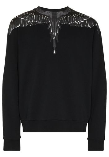 Marcelo Burlon County of Milan Wings-print crew neck sweatshirt - Schwarz