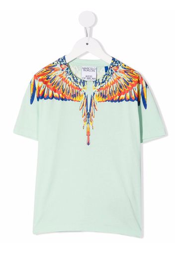 Marcelo Burlon County Of Milan Kids Wings-print short-sleeve T-shirt - Grün