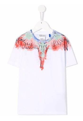 Marcelo Burlon County Of Milan Kids Wings-print short-sleeve T-shirt - Weiß