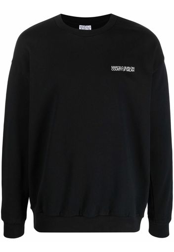 Marcelo Burlon County of Milan logo embroidered sweatshirt - Schwarz