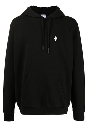 Marcelo Burlon County of Milan logo-print cotton drawstring hoodie - Schwarz