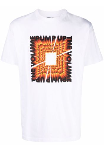 Marcelo Burlon County of Milan Pump Up the Volume slogan T-shirt - Weiß